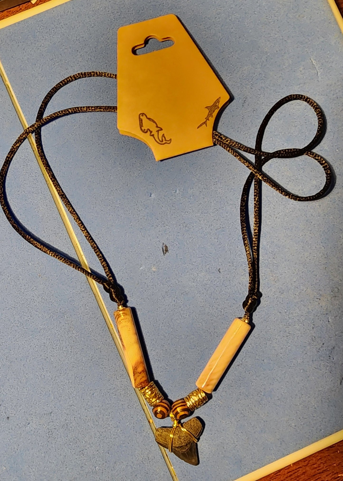 Florida Fossil Dusky Shark tooth Necklace